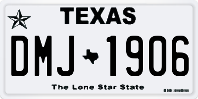 TX license plate DMJ1906
