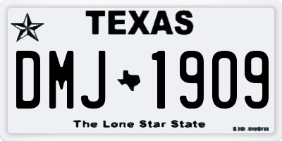 TX license plate DMJ1909