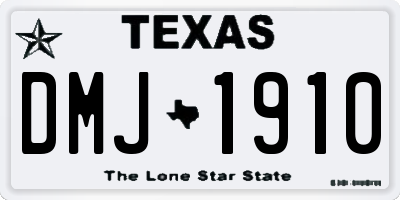 TX license plate DMJ1910