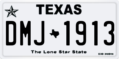 TX license plate DMJ1913