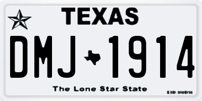 TX license plate DMJ1914