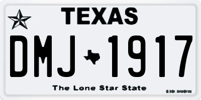 TX license plate DMJ1917