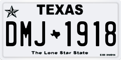 TX license plate DMJ1918