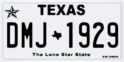 TX license plate DMJ1929