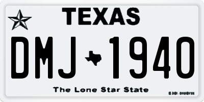 TX license plate DMJ1940