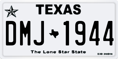 TX license plate DMJ1944