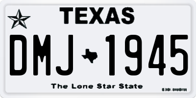 TX license plate DMJ1945