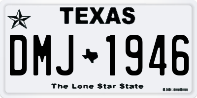 TX license plate DMJ1946