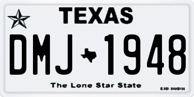 TX license plate DMJ1948