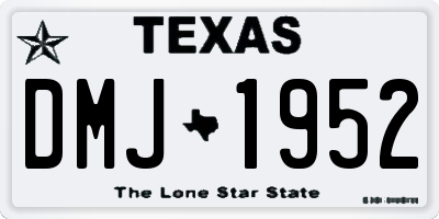 TX license plate DMJ1952