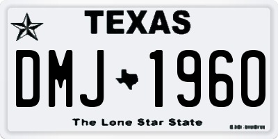 TX license plate DMJ1960