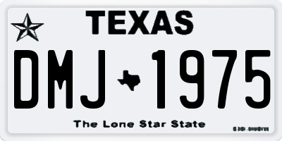 TX license plate DMJ1975