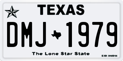 TX license plate DMJ1979
