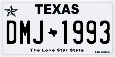 TX license plate DMJ1993