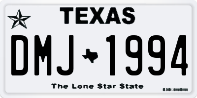 TX license plate DMJ1994