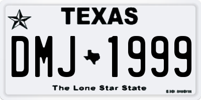 TX license plate DMJ1999