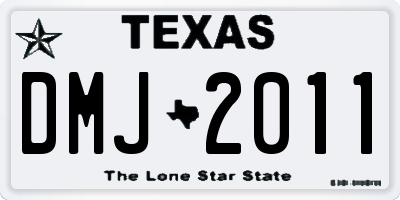TX license plate DMJ2011