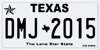 TX license plate DMJ2015