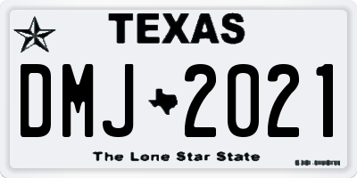 TX license plate DMJ2021