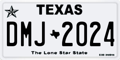 TX license plate DMJ2024