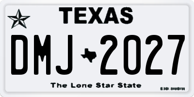 TX license plate DMJ2027