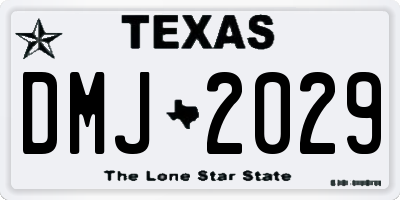 TX license plate DMJ2029
