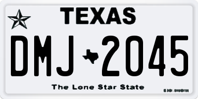 TX license plate DMJ2045