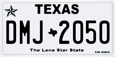 TX license plate DMJ2050