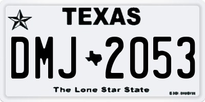 TX license plate DMJ2053