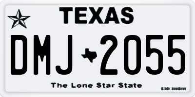 TX license plate DMJ2055