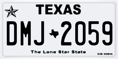 TX license plate DMJ2059