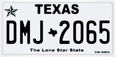 TX license plate DMJ2065