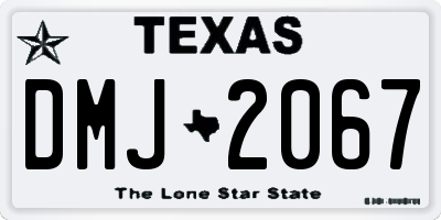 TX license plate DMJ2067