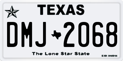 TX license plate DMJ2068