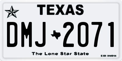 TX license plate DMJ2071