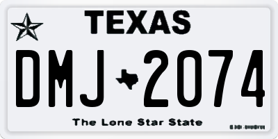 TX license plate DMJ2074