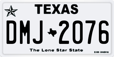 TX license plate DMJ2076
