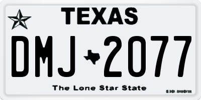 TX license plate DMJ2077