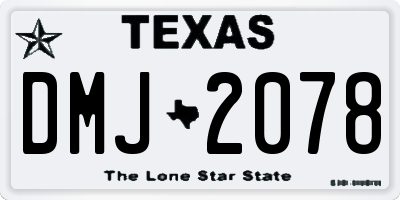 TX license plate DMJ2078