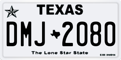 TX license plate DMJ2080