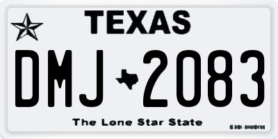 TX license plate DMJ2083