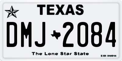 TX license plate DMJ2084