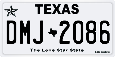 TX license plate DMJ2086