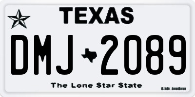 TX license plate DMJ2089