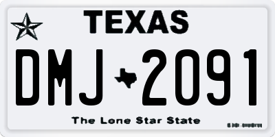 TX license plate DMJ2091