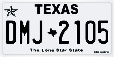 TX license plate DMJ2105