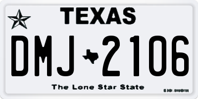 TX license plate DMJ2106