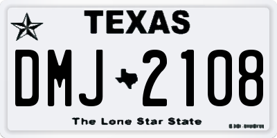 TX license plate DMJ2108