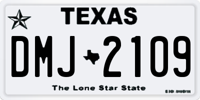 TX license plate DMJ2109