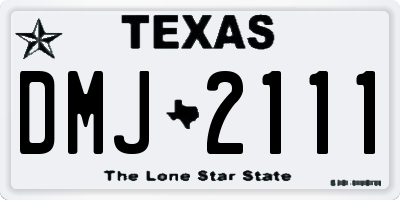 TX license plate DMJ2111